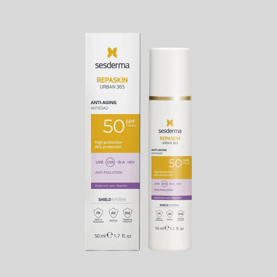 Sesderma Repaskin Urban 365 Anti-Aging jauninantis apsauginis veido kremas nuo saulės SPF 50+, 50 ml