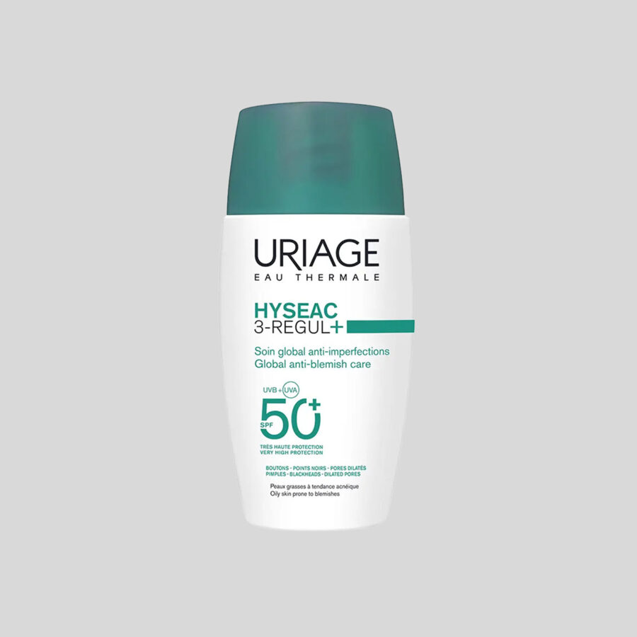 Uriage Hyséac 3-Regul+ dieninis kremas probleminei odai SPF50+, 50 ml