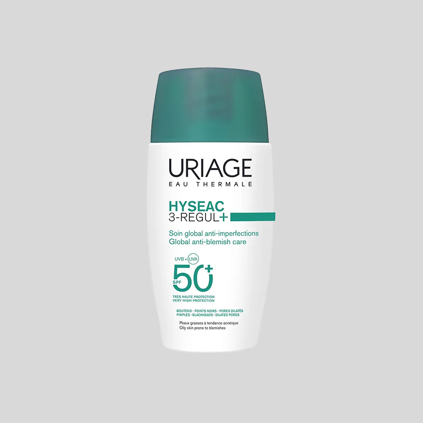 Uriage Hyséac 3-Regul+ dieninis kremas probleminei odai SPF50+, 50 ml