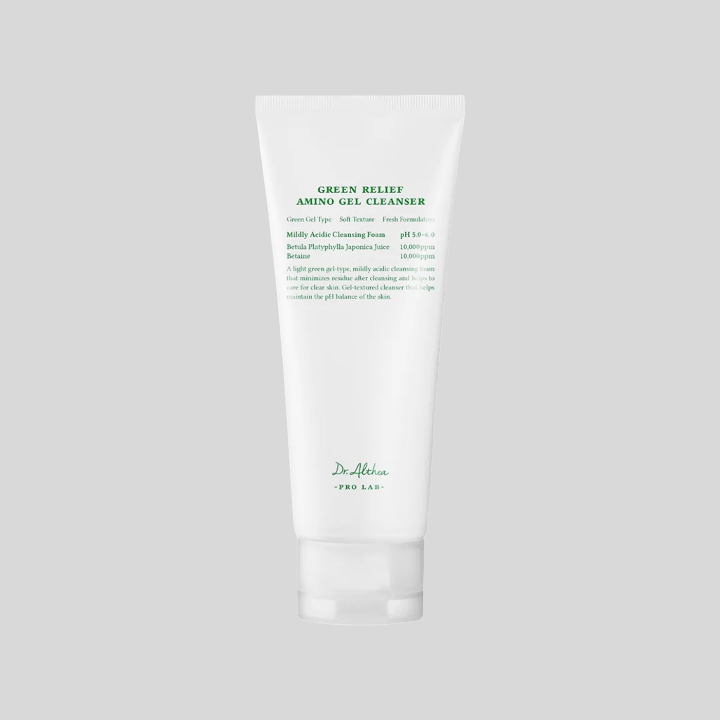 Dr. Althea Green Relief Amino raminamasis gelinis veido prausiklis, 100 ml