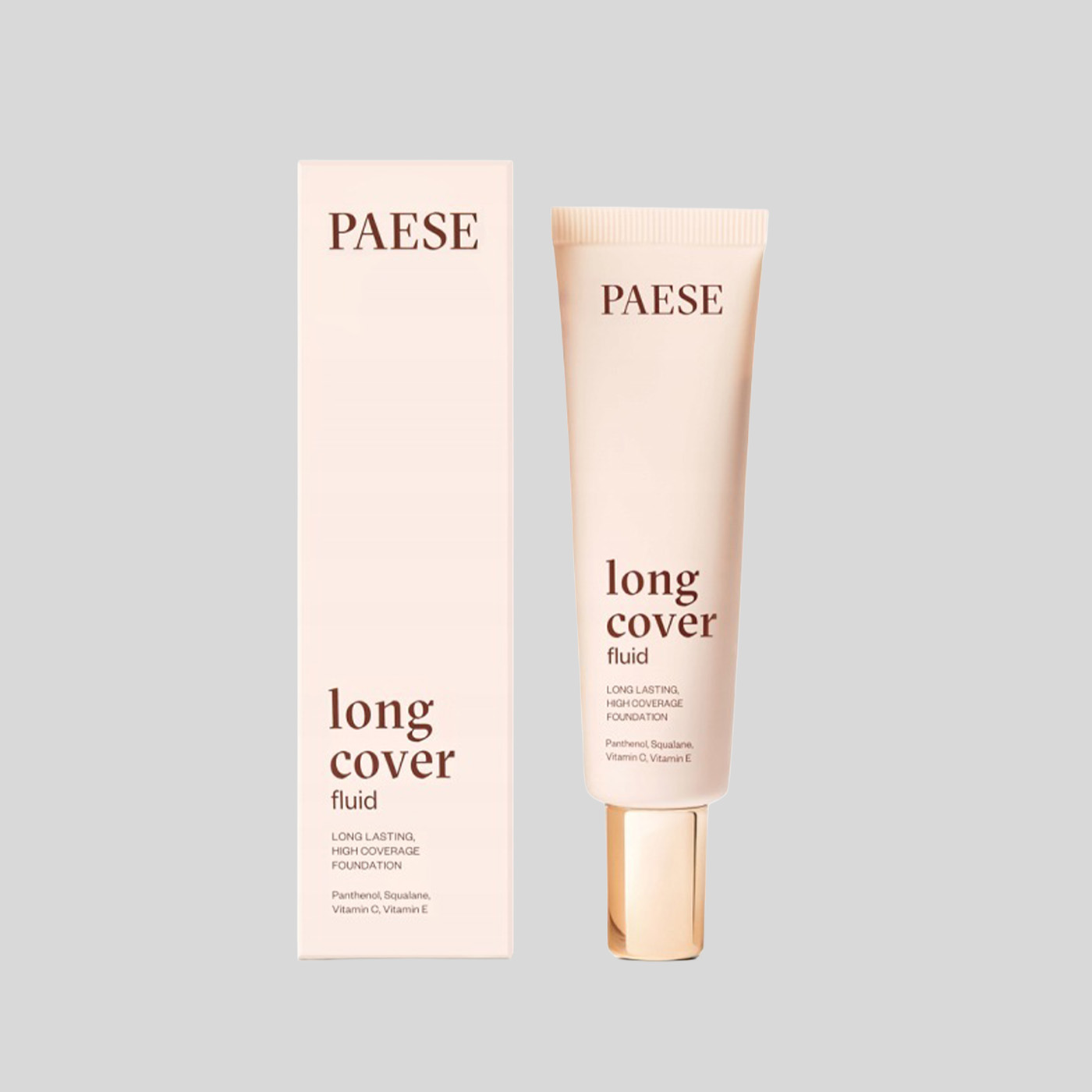Paese Long Cover Fluid makiažo pagrindas tūbelėje, 30 ml