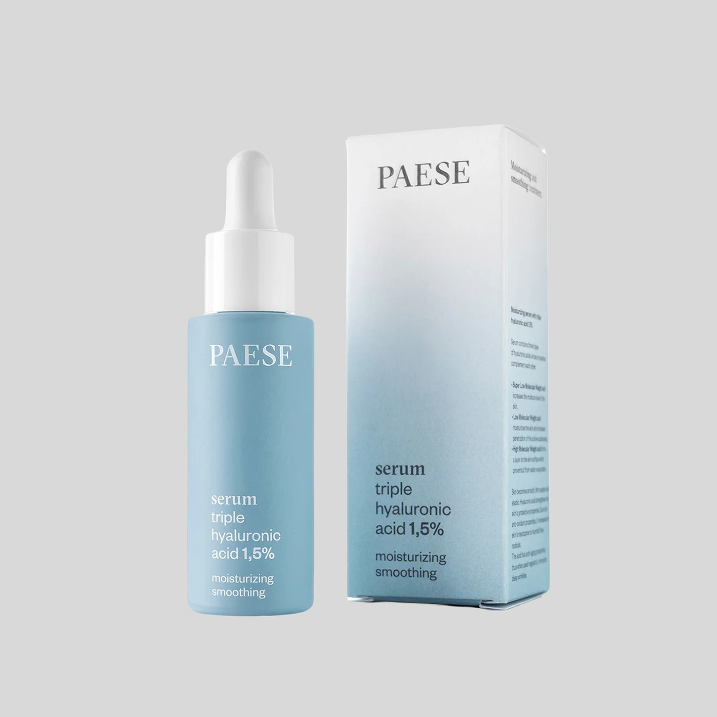 Paese Triple Hyaluronic Acid 1.5% drėkinamasis veido serumas, 30 ml