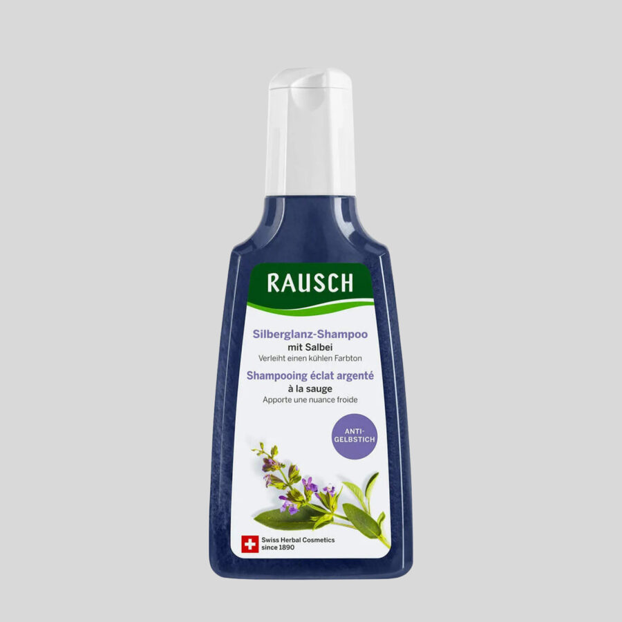 Rausch Silver-Shine šampūnas šviesiems ir žiliems plaukams su šalavijais, 200 ml